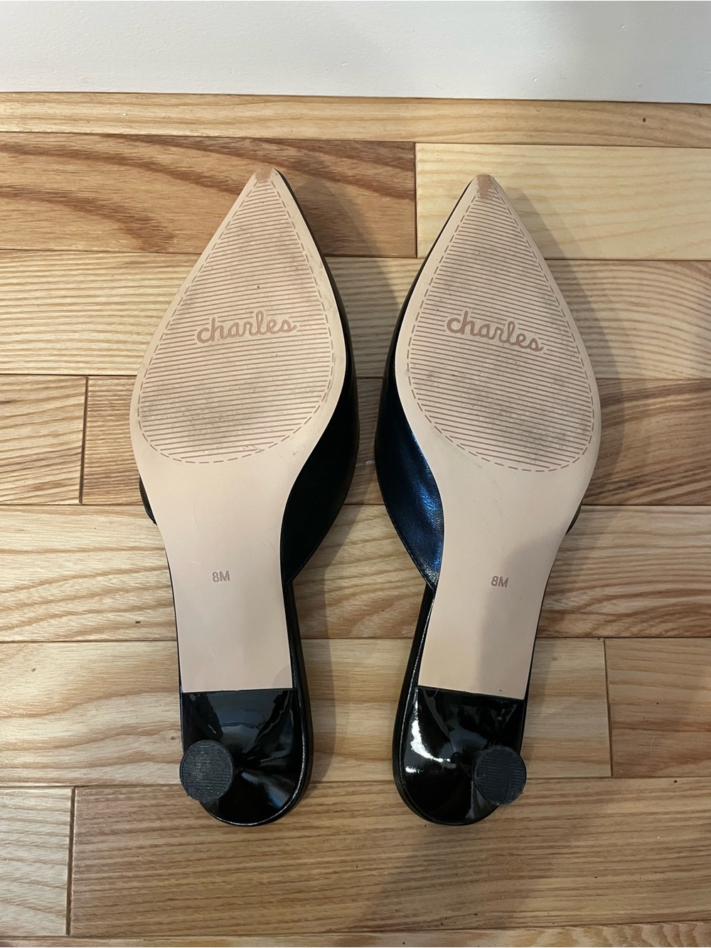 Charles By Charles David Black Pointed Slip-On Mules - Picture 4 of 4